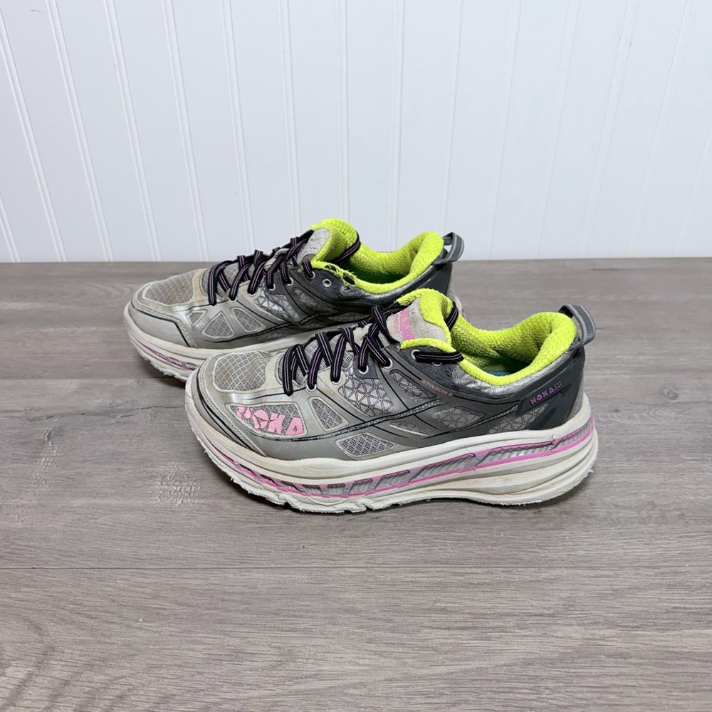 Use women Hoka One One Stinson 3 ATR trail running shoes size 8.5 - Picture 2 of 9